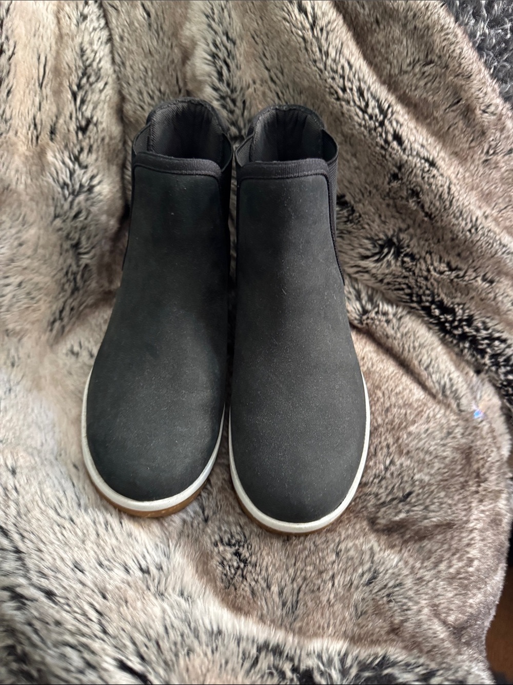 Women’s Bogs Black Suede Slip-Ons